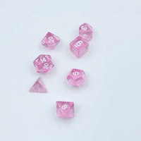 Ensemble de dés polyédriques transparents en acrylique pour Rpgs de table Dnd Dice Set Accessoires de jeu de table