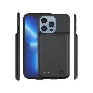 High Capacity USB Power Bank Battery <b>Case</b> <b>for</b> <b>iPhone</b> Phone Wireless Charging TPU + PC Material 5V 1000mAh Backup <b>Charger</b> Input - Product Image 6