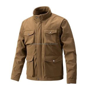 Otoño Invierno impermeable a prueba de viento 100% poliéster chaqueta Bomber para hombre con cuello levantado estilo Casual de talla grande disponible - Product Image 2