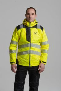 Veste de travail personnalisable fluorescente, softshell, imperméable, vêtements de sécurité réfléchissants, haute visibilité, LED clignotante, classe ANSI - Product Image 4
