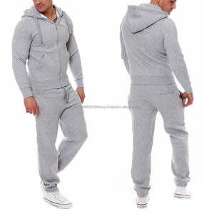 Survêtements en molleton personnalisés de haute qualité 100% coton pour hommes, respirants, à motif uni, ensembles de jogging d'hiver - Product Image 5