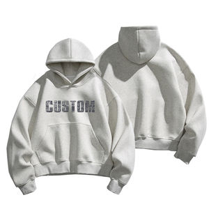 Sweat à capuche d'hiver personnalisé de luxe 2026 en molleton 100 % coton, coupe classique, épais, vierge, style streetwear - Product Image 3