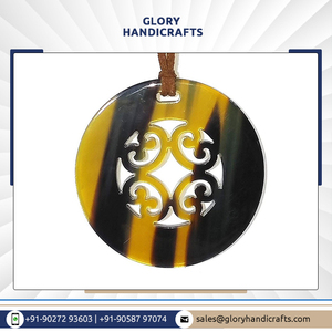 2024 breloque en laiton à la mode meilleure qualité diamant Accent pendentif en corne de buffle vente incroyable au meilleur prix pendentifs fins et breloques - Product Image 2