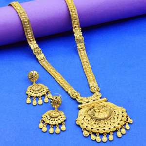 Wholesale 14K 18K 24K Micro <b>Gold</b> Plated Fashion Jewelry, Floral Design Indian Jewelry, Brass <b>Gold</b> Filled Forming <b>Long</b> Necklaces. - Product Image 1