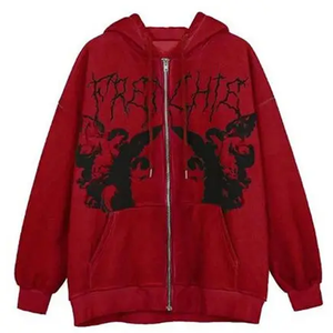 เสื้อฮู้ดดี้ผู้ชายผ้าฝ้ายฟลีซ 100% พรีเมียมทรงโอเวอร์ไซส์ ล้างสีแบบ 3D ซิปเต็มตัว รับสกรีนโลโก้ ระบายอากาศได้ดี สีพื้น - Product Image 4