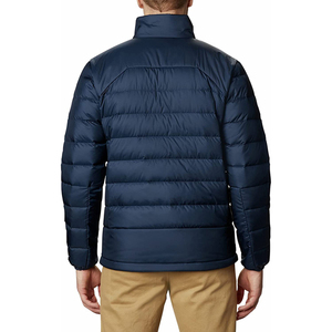 เสื้อแจ็คเก็ตพัฟเฟอร์แบบมีฮู้ดสำหรับผู้ชาย ดีไซน์แบบควิลท์สั่งทำพิเศษ สีกรมท่า สำหรับฤดูหนาว พร้อมซิปปิด คุณภาพสูง คลาสสิก - Product Image 3