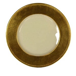 Vente chaude Or Antique Finition Arrondie En Acier Inoxydable Chargeur Plaques Dîner Restauration Servir En Métal Chargeur Plaque - Product Image 4