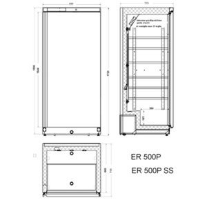 Refrigerador Comercial Forcar de 1 Puerta para Cocina, Modelo ER500P para Pastelería-Pizzería, para 6 Bandejas de 60x40 cm, Clase C - Product Image 1