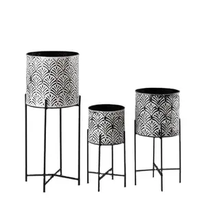 Metal Plant Stand Indoor Plants Stool Manufacturer & Supplier Premium Quality Direct Factory Sale S/3 Metal Planter Flower Stand