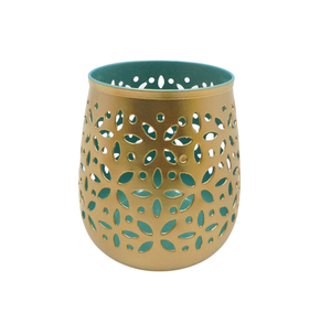 Bougeoir en fer à patine grise en métal pour décoration intérieure faite à la main personnalisée - Product Image 6