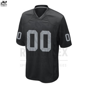 Wholesale Breathable Polyester/Cotton American Football Jersey-High Quality Custom Designs with Custom Colors/Sizes <b>Half</b> <b>Sleeve</b> - Product Image 5