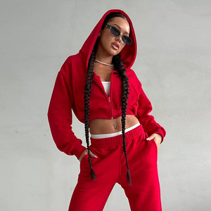 PASUXI Vente en gros Nouveaux ensembles de sport printemps <span class=keywords><strong>pour</strong></span> femmes Pulls à capuche tendance Couleur unie Pantalons de course décontractés <span class=keywords><strong>Ensemble</strong></span> - Product Image 4