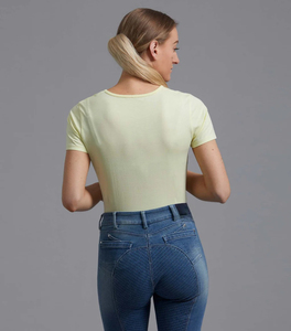Camiseta de Equitación para Mujer, Tejido Elástico, Absorbente de Humedad, Elegante, Atlética, Transpirable y Cómoda - Product Image 3
