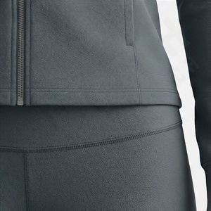 Conjunto Deportivo de Dos Piezas para Mujer, con Cremallera, para Correr al Aire Libre, Invierno, Liso, Venta al por Mayor, Ropa Deportiva Personalizada - Product Image 5