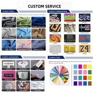 Demi-fermeture éclair haute gsm personnalisé col montant demi-fermeture éclair acide lavé pull coton hommes surdimensionné sweat et sweats à capuche - Product Image 6