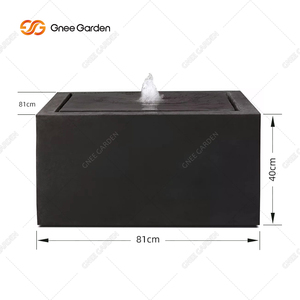 Fuente de Agua Eléctrica Rectangular de Aluminio Negro Resistente a la Intemperie para Jardín y Patio, Venta al Por Mayor de Fábrica - Product Image 5
