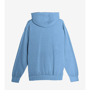 100% algodón clásico Sudadera con capucha suelta color sólido Sudadera con capucha azul Sudadera con capucha Streetwear Drop Shoulder Hoodie - Product Image 2