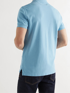 Ropa informal de alta calidad para hombre, venta al por mayor, camisetas polo personalizadas para hombre, color sólido, ligeras con logotipo personalizado, precio económico de venta - Product Image 4