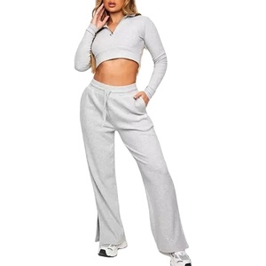 Pantalones de chándal altos para mujer 2024, pantalones holgados de verano, pantalones de pierna ancha para correr de cintura alta, pantalones deportivos de primavera para mujer, pantalones de chándal de verano - Product Image 1