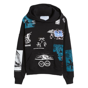 Nueva llegada sudaderas con capucha de impresión personalizada Unisex para hombre Casual Pullover Street Wear Drop Shoulder Hoodie - Product Image 3