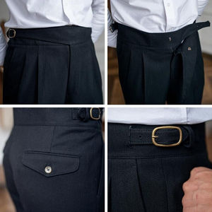 กางเกงลำลองผู้ชายผ้าแคนวาสเนื้อบางเบา ทรงตรง ระบายอากาศได้ดี ติดกระดุม - Product Image 6