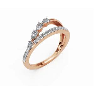 แหวนเพชรทรงมาร์คีส์และทรงลูกแพร์แบบซ้อนได้ พรีเมียม คาร์ติมานดูอาส น้ำหนัก 0.343 กะรัต ทอง 9 กะรัต 14 กะรัต 18 กะรัต ขายส่งออนไลน์ - Product Image 5