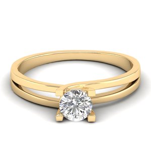 REYES Luxury Custom 0.5Ct Round Cut Lab Grown Diamond Single <b>Stone</b> Ring for Women 14K 18K White Gold Wedding Gift Fine Jewelry - Product Image 6