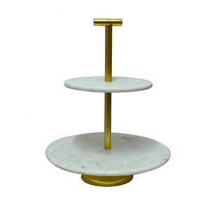 Best Quality <b>Marble</b> and Metal <b>Cake</b> <b>Stand</b> Luxury Item Hot Sale Designer for Wedding and Home Decorative Item High Quality Metal - Product Image 1