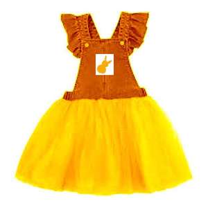 Ensemble d'été et de printemps pour filles, robe tutu en satin, robe superposée à motif marguerite pour enfants en Inde - Product Image 2