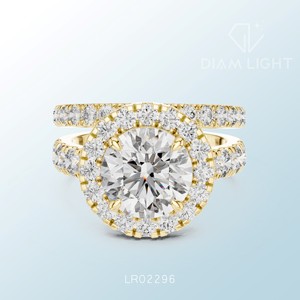 Bague exclusive à grappe ronde, qualité de clarté VS+, couleur F, certifiée IGI, sur mesure, bijou fin de haute qualité - Product Image 5