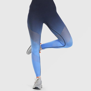 Mallas de yoga para mujer, ropa deportiva sin costuras teñida con lazo, material de algodón 100 por ciento, mallas transpirables de secado rápido para mujer - Product Image 3