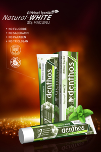 ยาสีฟันสมุนไพรเดนโทส เนเชอรัลไวท์ 75 มล. ไม่มีฟลูออไรด์ ไม่มีพาราเบน ดูแลสุขภาพช่องปาก ขายส่ง ส่งออก - Product Image 3