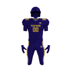 Maillots de football américain à manches courtes durables, respirants, évacuant l'humidité et antibactériens |   Usine OEM/ODM 100% polyester - Product Image 2