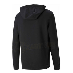 Sweat à capuche de sport en Polyester/coton pour homme, Design personnalisé, noir uni, fermeture éclair - Product Image 2