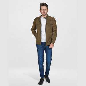 Veste en cuir décontractée pour hommes avec fermeture à glissière à l'avant Meilleur modèle Prix col montant en peau de mouton de haute qualité - Product Image 5