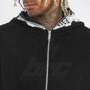 Style différent Logo personnalisé meilleur matériel hommes sweats à capuche tissu doux marque privée basiques sweats à capuche - Product Image 5