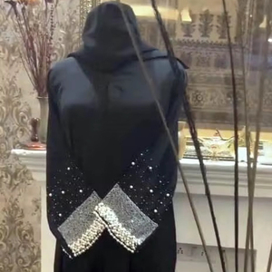 Ropa musulmana tradicional de mujer modesta elegante islámica, lujosa mano para trabajar Fit Abaya Style Dubai-Accesorio incluido - Product Image 1