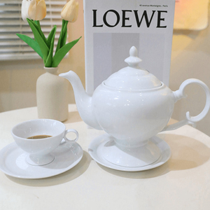 Jasmine Porcelain Serving Set Luxury <b>Ceramic</b> Tea Gift Set with European Minimalist Design for Events Hospitality Wholesale - Product Image 5