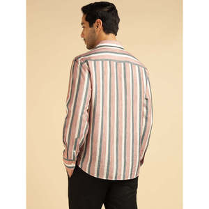 Amanush <b>Men's</b> Striped Nylon Casual Shirt Full Sleeve Turn-down Collar Breathable Summer <b>Mens</b> Wear Shirts - Product Image 4