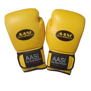 Gants de boxe professionnels en cuir de vachette, longueur poignet, utilisation quatre saisons, détection par aiguille, Muay Thai - Product Image 1