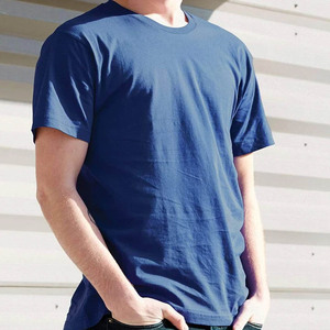 T-shirts unisexes personnalisés de super qualité, col rond coupe ajustée avec coton peigné et fibre de bambou pour hommes - Product Image 2