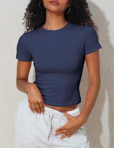 <b>Women's</b> Summer <b>Plus</b> <b>Size</b> Light Knit <b>T</b>-<b>Shirt</b>-Slim Fit Breathable & Eco-Friendly Quick Dry - Product Image 2