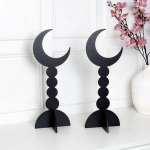 Silhouette de mosquée en forme de croissant de lune suspendue, art mural islamique, décoration de la maison pour le Ramadan, unique - Product Image 2