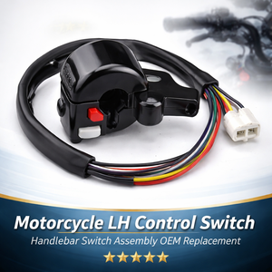 Motorcycle Left Handlebar Control Switch for Bajaj Boxer | LH Switch Assembly Indicator Horn <b>Light</b> OEM Replacement - Product Image 2