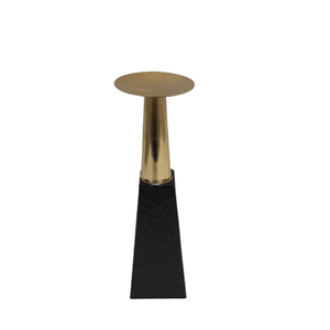 Fancy Aluminum <b>Candle</b> Pillar Holder Fancy Design Black <b>Colour</b> Small Size <b>Candle</b> Stand for Festival & Wedding Decoration - Product Image 4