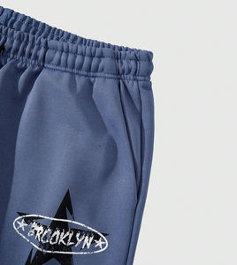 Tendance Hommes Personnalisé DTF Lettre Impression Survêtement Haute Qualité Chute Épaule Sweat Poche Sweat À Capuche Et Pantalon Ensemble - Product Image 5