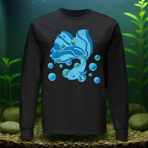 Camiseta de Manga Larga para Amantes de los Peces Betta, Producto Promocional para Acuarios de Agua Dulce - Product Image 3