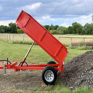 Remorque agricole de qualité Chariot à remorque robuste Farm Ranch Chariot à benne basculante en acier de capacité de 500kg - Product Image 6