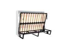 Cama Murphy Plegable Moderna y Ahorradora de Espacio, de Madera de Abedul y Metal, con Mecanismo de Hierro, Tamaño Individual/King/Full, Modelo DS2536 DOSIN, Plegada