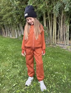 Nuevo Conjunto de Sudadera con Capucha y Pantalones Deportivos para Niñas, Estilo Informal, Diseño de Dibujos Animados, Colores Personalizados, Transpirable, para Uso Diario - Product Image 4